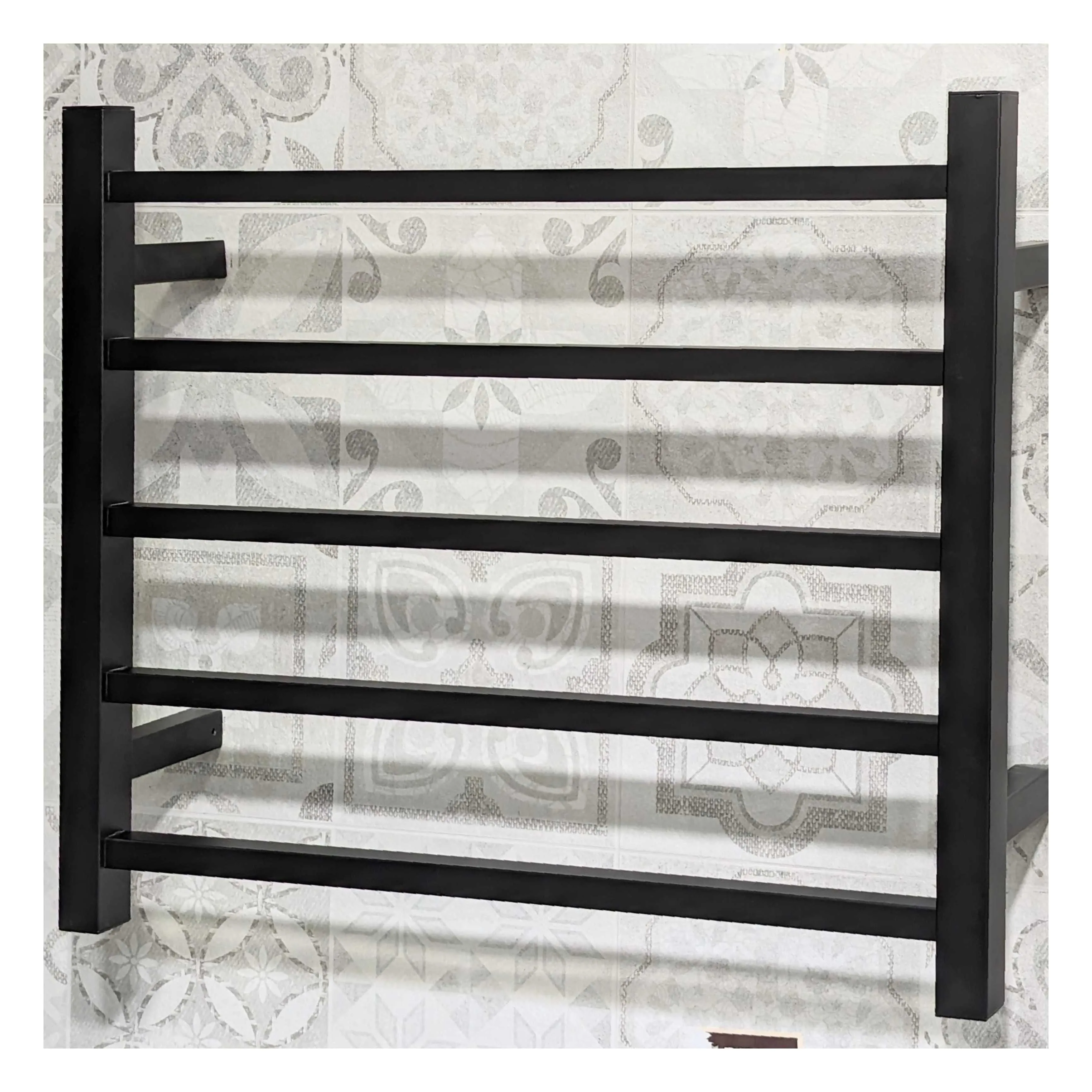 5 BAR HEATED TOWEL RAIL BALCK